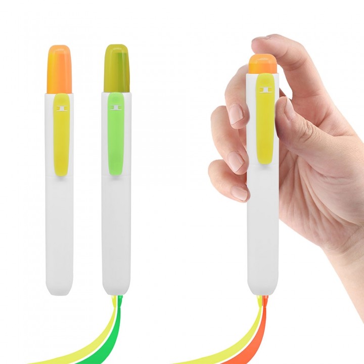 İki Renkli Neon Promosyon Fosforlu Kalem